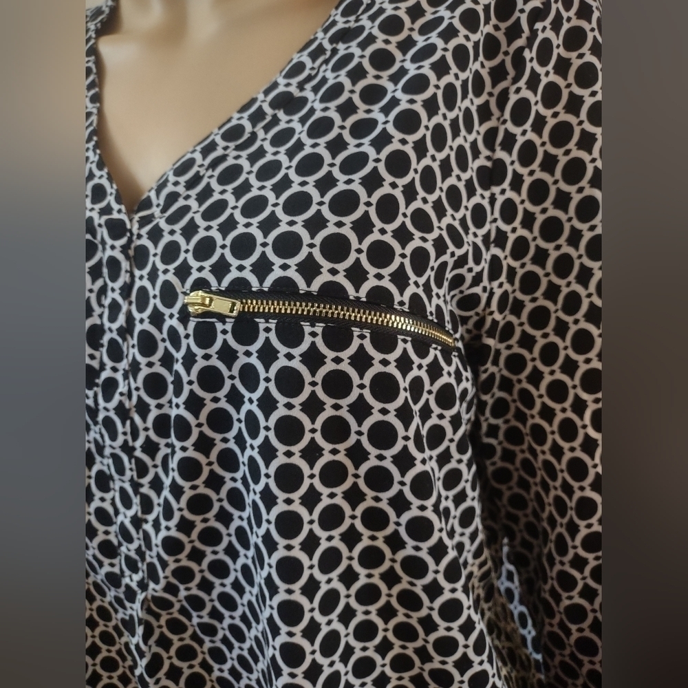 Tacera women's women's size medium long sleeve blouse shirt top - Picture 3 of 8